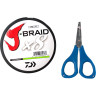 Шнур DAIWA J-Braid X8E-W/SC 0,22мм 150м chartreuse + ножницы 40002945